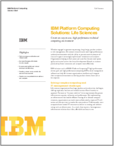 Download the IBM Platform Computing Life Sciences White Paper