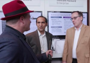 Vineeth Ram (center) and David Mullally (right) from HPE
