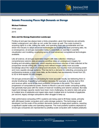 Download the Intersect 360 White Paper on Seismic Processing Places High Demand on Storage