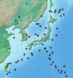 Community model. Seismic records from around the Japanese island region comprise the observational benchmark compared against Piz Daint simulations. The models picked up a 300 km (186 mile) wide reservoir of magma in the Sea of Japan. Courtesy Andreas Fichtner, ETH Zurich.