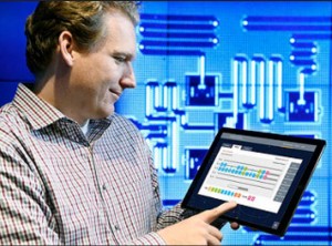 IBM Quantum Computing Scientist Jay Gambetta uses a tablet to interact with the IBM Quantum Experience.